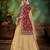 Maroon Embroidery & Stone Work Net Semi Stitched Lehenga Set