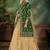 Green Embroidery & Stone Work Net Semi Stitched Lehenga Set