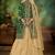 Green Embroidery & Stone Work Net Semi Stitched Lehenga Set