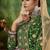 Green Embroidery & Stone Work Net Semi Stitched Lehenga Set