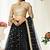 Black Embroidery & Sequins Work Net Semi Stitched Lehenga Set