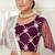 Wine Embroidered & Sequins Net Semi Stitched Lehenga Set