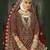 Maroon Embroidered & Stone Sequins Velvet Semi Stitched Lehenga Set