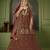 Maroon Embroidered & Stone Sequins Velvet Semi Stitched Lehenga Set