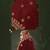 Maroon Embroidered & Stone Sequins Velvet Semi Stitched Lehenga Set