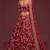 Maroon Thread Embroidered & Sequins Silk Blend Semi Stitched Lehenga Set