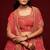 Coral Thread Embroidered & Sequins Silk Blend Semi Stitched Lehenga Set