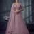 Lavender Designer Embroidery With Hand Work Net Semi Stitched Lehenga Set