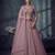 Lavender Designer Embroidery With Hand Work Net Semi Stitched Lehenga Set