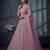 Lavender Designer Embroidery With Hand Work Net Semi Stitched Lehenga Set