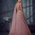 Dusty Rose Designer Embroidery With Hand Work Net Semi Stitched Lehenga Set