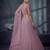 Lavender Designer Embroidery With Hand Work Net Semi Stitched Lehenga Set