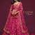 Pink Thread Embroidered & Sequins Silk Blend Semi Stitched Lehenga Set