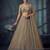 Gold Designer Embroidery With Hand Work Net Semi Stitched Lehenga Set