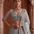 Blue Designer Embroidery With Hand Work Net Semi Stitched Lehenga Set