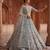 Blue Designer Embroidery With Hand Work Net Semi Stitched Lehenga Set