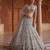 Blue Designer Embroidery With Hand Work Net Semi Stitched Lehenga Set