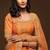 Orange Thread Embroidered & Sequins Silk Blend Semi Stitched Lehenga Set
