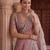 Mauve Designer Embroidery With Hand Work Silk Blend Semi Stitched Lehenga Set