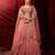 Pink Embroidered Sequins & Plastic Mirror Net Semi Stitched Lehenga Set