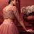 Pink Embroidered Sequins & Plastic Mirror Net Semi Stitched Lehenga Set