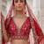 Red Designer Embroidery With Hand Work Silk Blend Semi Stitched Lehenga Set
