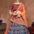 Blue Stone Embroidered & Sequins Silk Blend Semi Stitched Lehenga Set