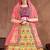 Pink Stone Embroidered & Sequins Silk Blend Semi Stitched Lehenga Set