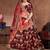 Maroon Stone Embroidered & Sequins Silk Blend Semi Stitched Lehenga Set