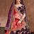 Purple Stone Embroidered & Sequins Silk Blend Semi Stitched Lehenga Set