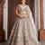 White Designer Embroidery With Hand Work Net Semi Stitched Lehenga Set