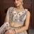 White Designer Embroidery With Hand Work Net Semi Stitched Lehenga Set