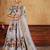 Lavender Print Embroidered & Stone Work Silk Blend Semi Stitched Lehenga Set