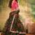 Green Embroidered Sequins & Print Organza Semi Stitched Lehenga Set