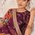 Purple Print Embroidered & Sequins Georgette Semi Stitched Lehenga Set