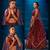 Maroon Embroidered Sequins & Print Organza Semi Stitched Lehenga Set