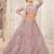 Maroon Embroidered & Sequins Net Semi Stitched Lehenga Set