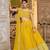 Yellow Embroidered & Sequins Georgette Semi Stitched Lehenga Set