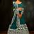 Green Embroidered & Sequins Net Semi Stitched Lehenga Set