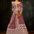 Mauve Embroidered & Sequins Net Semi Stitched Lehenga Set