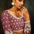 Mauve Embroidered & Sequins Net Semi Stitched Lehenga Set