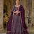 Purple Embroidered & Sequins Georgette Semi Stitched Lehenga Set