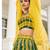 Multi Print Embroidered & Sequins Georgette Semi Stitched Lehenga Set