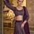 Purple Embroidered & Sequins Georgette Semi Stitched Lehenga Set