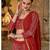 Red Embroidered & Sequins Georgette Semi Stitched Lehenga Set