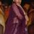 Purple Embroidered & Sequins Net Semi Stitched Lehenga Set