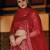 Red Embroidered & Sequins Net Semi Stitched Lehenga Set