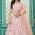 Pink Embroidery & Gotta Pati Georgette Semi Stitched Lehenga Set