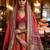 Multi Mirror Silk Blend Semi Stitched Lehenga Set