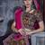 Black Embroidered Sequins & Plastic Mirror Silk Blend Semi Stitched Lehenga Set